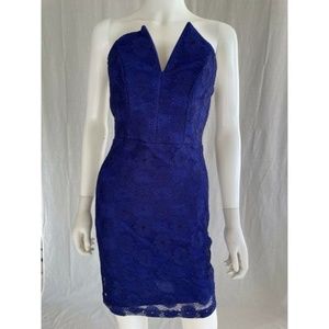 Mystic Women's Dress Purple Lace Strapless S